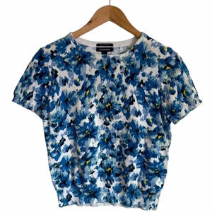 LANDS'END Medium Petite 100% Supima Cotton Floral Top